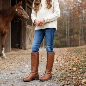 Sam Edelman Penny Riding Boots – Brown Whiskey Leather – Size 4 – NIB